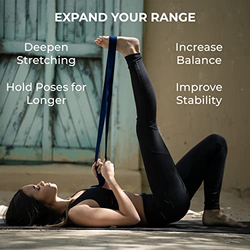 Bulk Yoga Straps, 10 Pack, 6ft, D-Ring Buckle | Adjustable Leg Stretching Strap for Muscle and Hamstring Stretch - Exercise Strap for Home,Gym, Schools and Studio - color: Blue