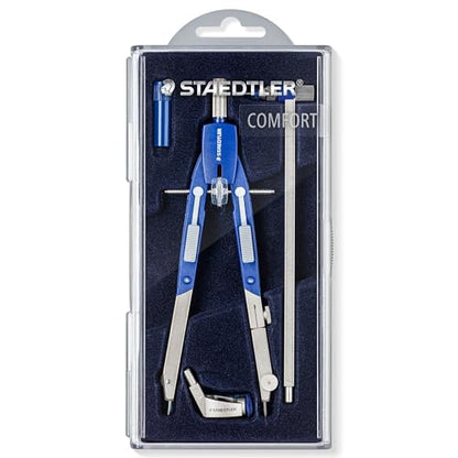 STAEDTLER Comfort 4 Pc Metal 6" Quick Setting Compass Set, 551 02