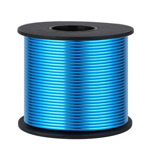 14 Gauge Aluminum Wire for Craft 95FT Blue Bendable Aluminum Wire Bulk | 2mm Flexible Aluminum Armature Crafting Wire Roll for Sculpting DIY Jewelry Making - color: Blue, size: 14 Gauge