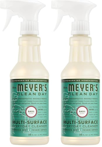 MRS. MEYER'S CLEAN DAY All-Purpose Cleaner Spray, Basil, 16 fl. oz, (Pack of 2) - size: 16 Fl Oz (Pack of 2)