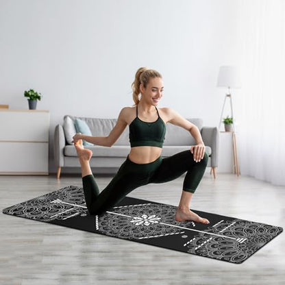 FOLAI Extra Thick Yoga Mat 6mm - color: body line black