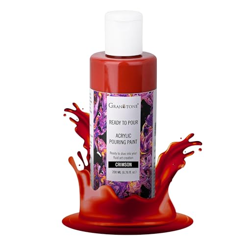 GRANOTONE Pouring Paint Crimson 6.76 fl oz 200 ml - color: CRIMSON