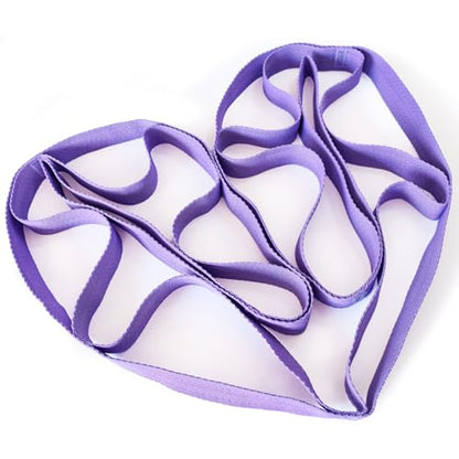 EZYA Stretching Strap with Loops, Non-Elastic Yoga Strap for Physical Therapy & Home Rehab, Mobility Exercise Strap for Pilates, Dance & Gymnastics
