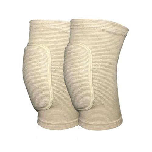 Anti slip sponge, soft and breathable men's, women's, girls', and children's Skin tone knee pads suitable for sports scenes such as volleyball, football, dance, yoga, wrestling, running, cycling, etc (skin tone, Large) - color: skin tone, size: Large