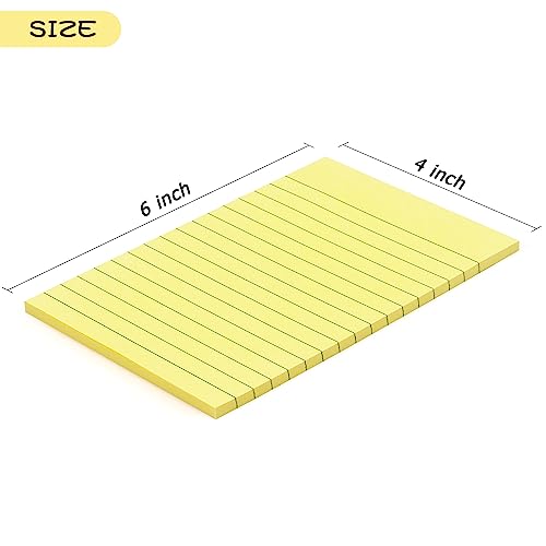 Early Buy Sticky Notes with Lines 4x6 in, 6 Pastel Color, 45 Sheets/Pad | Lined Sticky Notes - color: 6 Pastel Color