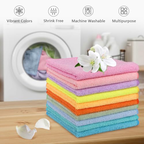 Orighty Wash Cloths, Face Towels 12x12 Inch 20 Pack - color: Multicolor