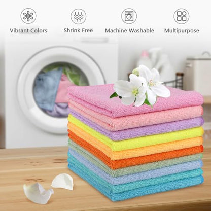 Orighty Wash Cloths, Face Towels 12x12 Inch 20 Pack - color: Multicolor