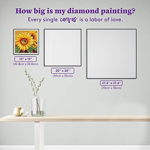 DIAMOND ART CLUB We are Sun Diamond Art Kits for Adults | Premium Diamond Painting Kit, Fun DIY Crafts for Adults, Round Diamond Art Canvas, 13" x 13" (32.8 x 32.8 cm) - color: We Are Sun