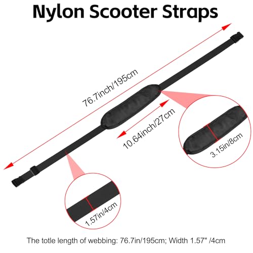 Kick Scooter Straps, Adjustable Electric Scooters Strap with Shoulder Pad