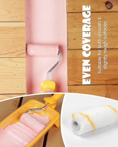 Voomey Paint Roller Kit, 2 Inch Microfiber Paint Roller Covers, 12 Pack | Small Paint Rollers with Tray and Roller Frame for Touch Up Painting Wall, Door, Cabinet - size: 2 Inch Mini Microfiber Paint Roller Kit 12 Pack
