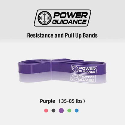 POWER GUIDANCE Pull Up Assist Bands - Stretch Resistance Band - Mobility Band - Powerlifting Bands - by Perfect for Body Stretching, Powerlifting, Resistance Training - color: purple