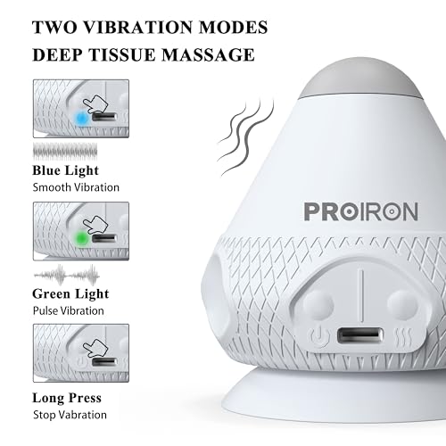 PROIRON Mountable Massage Ball with Suction Cup Pinpoint Deep Tissue Muscle Knot & Sore Relief, Vibration & Heating Trigger Point Massage Tool for Back Neck, Self-Massage Tool