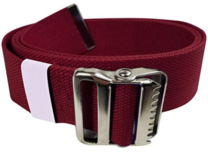 LiftAid Transfer and Gait Belt 60 Inch with Metal Buckle and Loop - Walking, Standing and Transfer Assist Aid for Seniors, Elderly Patients, Caregiver, Nurse, Therapist (Burgundy) - color: Burgundy
