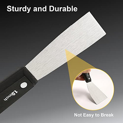7 PCS Drywall Tools,Putty Knife Scraper Tool,Stainless Steel Paint Scraper Spackle Knife,Drywall Scraper Spackle Taping Knife for Spreading Mud, Taping,Repairing Wall.