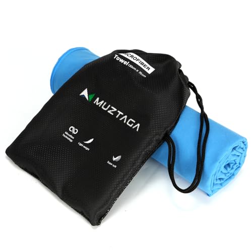 Microfiber Towel Large for Beach, Travel, Swimming, Bath, Pool–Quick Dry, Ultra Compact, Sand Free, Lightweight & Super Absorbent(Marine Blue,63x35 in) - color: Marine Blue, size: 63"x35"