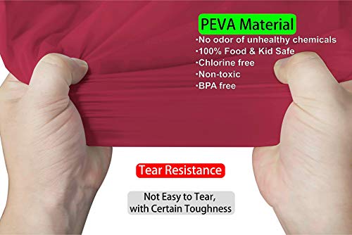 Burgundy Plastic Tablecloths 2 Pack Maroon Disposable Table Covers 84 Inch Circle Bridal Shower Party Tablecovers PEVA Wine Red Table Cloths for Picnic Birthday Wedding Parties 6 ft Round Table Use - color: E04 Burgundy