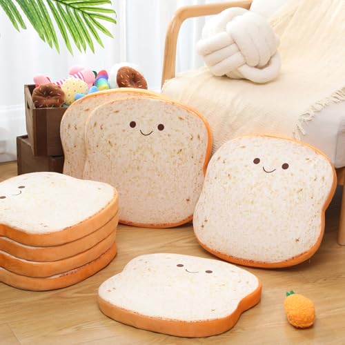 8 Pcs Toast Floor Cushions for Kids Classroom, Cute Floor Pillows
