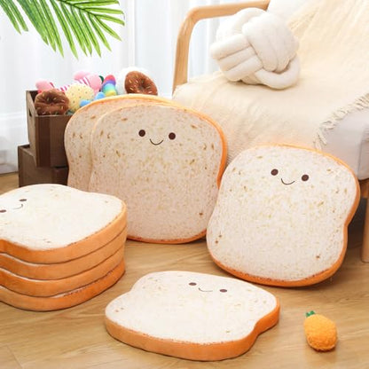 8 Pcs Toast Floor Cushions for Kids Classroom, Cute Floor Pillows