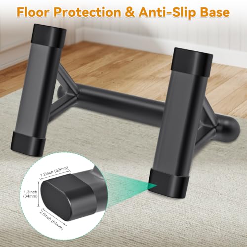 Kipika Parallette Bars for Calisthenics, Push Up Handles, Portable Pushup Stands, Anti-Slip Push Up Equipment for Home Workout, Travel & Gym Strength Training, Perfect for Floor Workout Exercise - color: C- Metal Grip