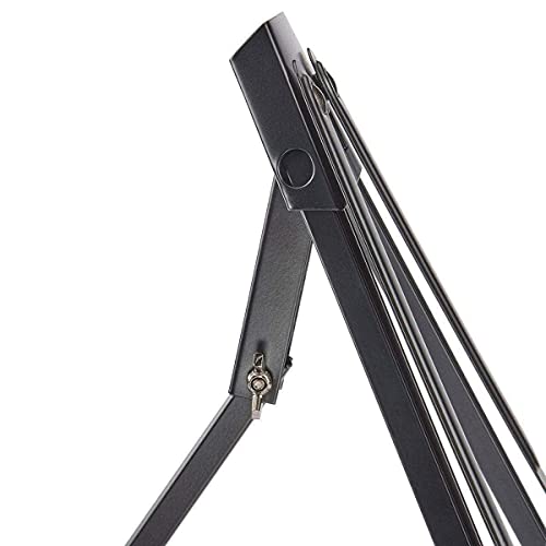 KINGART Adjustable Black Aluminum Table Top Display Easel with Extension Arm Wings -15" to 21" High - Portable Artist Tripod Folding Frame Stand - Holds Canvas, Paintings, Books, Photos, Signs