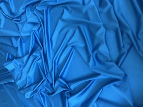 Premium Lulu Yoga Spandex Fabric - Ultra-Soft & Stretchy 4-Way Stretch Fabric by The Yard - Perfect for Activewear and Swimsuit Fabric, and More -1 Yard - 58 Inch Width (Aqua Blue) - color: Aqua Blue