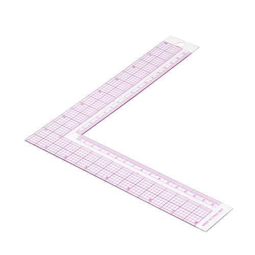 Plastic L Shape Ruler Curve Sewing Measure Professional Tailor Craft Tool(5808) 21.5 * 21.5cm / 8.5 * 8.5inch 28-53g