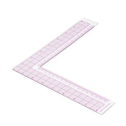 Plastic L Shape Ruler Curve Sewing Measure Professional Tailor Craft Tool(5808) 21.5 * 21.5cm / 8.5 * 8.5inch 28-53g