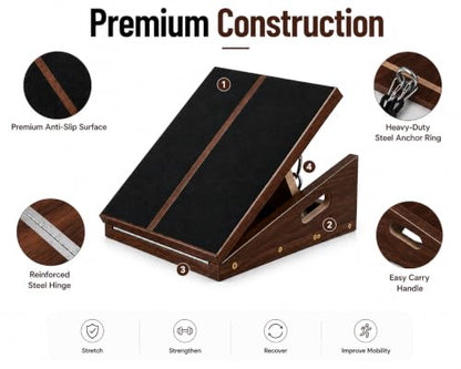 Adjustable Wooden Slant Board for Calf Stretching