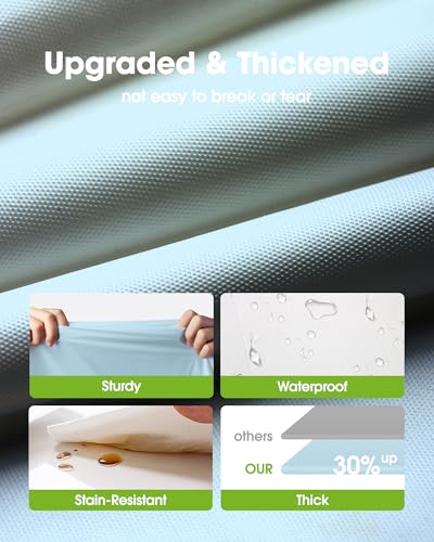 Pureegg Plastic Table Cloth Disposable 8 Pack 54 x 108 Inch, Light Blue | Easter Party, Wedding, Picnic, Leakproof & Sturdy, Light Blue, Tablecloth - color: Light Blue, size: 54" X 108" Rectangle