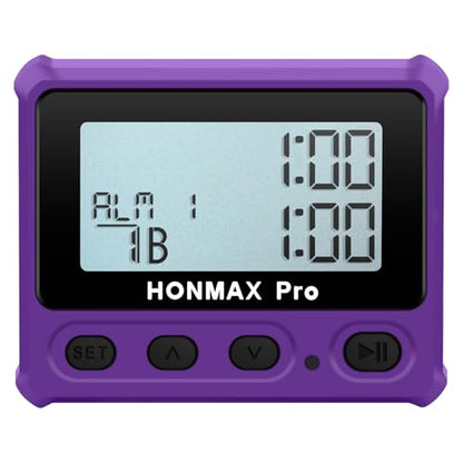 8100 Professional Interval Timer and Stopwatch, Backlight, USB-C Charged, Clock (Purple) - color: Purple