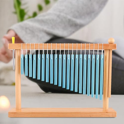 EASTROCK 20 Note Chime Blue Table Wind Chime Bar Percussion Instrument - color: Blue