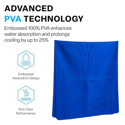 COLD FACTOR Instant PVA Cooling Towels, Cooling Neck Wraps, Blue, 1 Pack - color: Blue