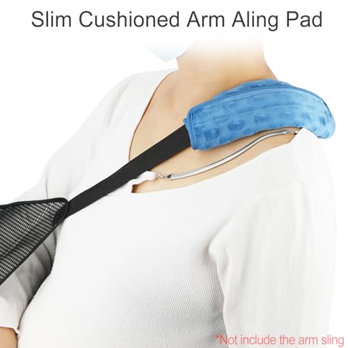 1Pc Arm Sling Padding for Neck Arm Sling Strap Cushion Neck Pad Cushions Shoulder Brace Carry Strap Pads Elbow Wrist Injury Support Strap Padded Women Men Minky Dot Denim Blue - color: Minky Dot Denim Blue-1pc