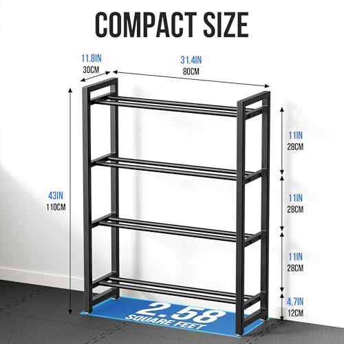3 Tier Dumbbell Rack, Weight Rack for Home Gym - size: 4 Tier