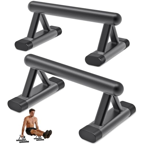 Kipika Parallette Bars for Calisthenics, Push Up Handles, Portable Pushup Stands, Anti-Slip Push Up Equipment for Home Workout, Travel & Gym Strength Training, Perfect for Floor Workout Exercise - color: C- Metal Grip