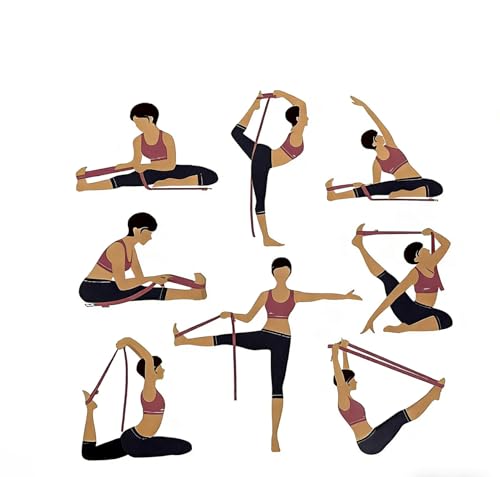 2-in-1 Yoga Stretch Strap Set, 10-Loop & 8ft D-Ring Strap