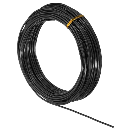 MECCANIXITY 9 Gauge 3mm Aluminum Wire, 80 Feet Bendable Metal Craft Armature Wire for Jewelry Making DIY Beading Floral Wreath Wrapping Sculpting, Black - color: Black, size: 9 Gauge x 80Ft