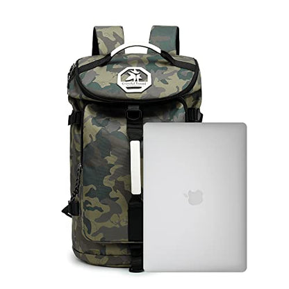Kalesi Gym Duffle Bag Backpack 4-Way Waterproof with Shoes Compartment for travel Sport Hiking laptop - color: Camouflage