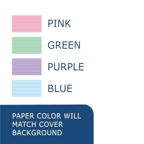 ROARING SPRING Lifenotes Personal Notebook, 7" x 5", 80 Sheets of Recycled Pastel Paper, Spiral Bound, College Ruled, Perforated (Case of 24 - style: 1 Case