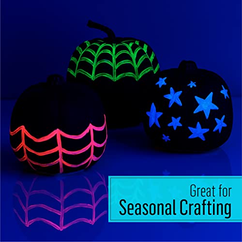 FolkArt Glow-in-the-Dark Acrylic Paint, 2 oz., Red (Pack of 3) - color: Red, size: 2 Fl Oz (Pack of 3)