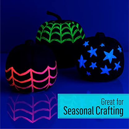 FolkArt Glow-in-the-Dark Acrylic Paint, 2 oz., Red (Pack of 3) - color: Red, size: 2 Fl Oz (Pack of 3)