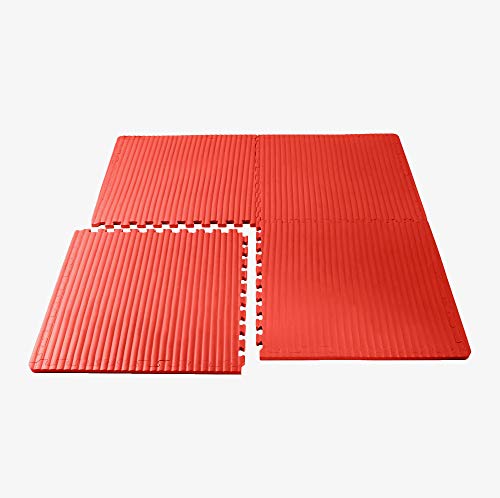 We Sell Mats 1 Inch Thick Martial Arts EVA Foam Exercise Mat, Tatami Pattern, Interlocking Floor Tiles for Home Gym, MMA, Anti-Fatigue Mats, 24 in x 24 in - size: 24 Square Feet (6 Tiles)