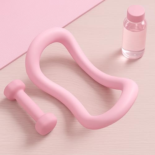 Set of 2 Yoga Rings for Leg, Calves, Calf Pilates, Fitness Circle Equipment for Women, Resistance Stretch Circles Tool with Massage Points, Home Exercise Workout Training Support Sport