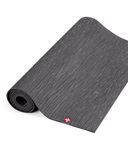 Manduka eKO Yoga Mat - Natural Rubber | Eco-Friendly | Soft Textured Surface| Natural Next-to-Skin Feel - color: Charcoal, size: 71" x 24"