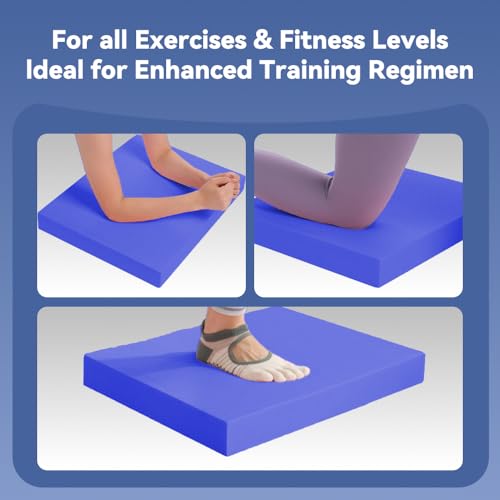 Large Thick Balance Pad Non-Slip Stability Trainer Yoga & Pilates - color: Blue
