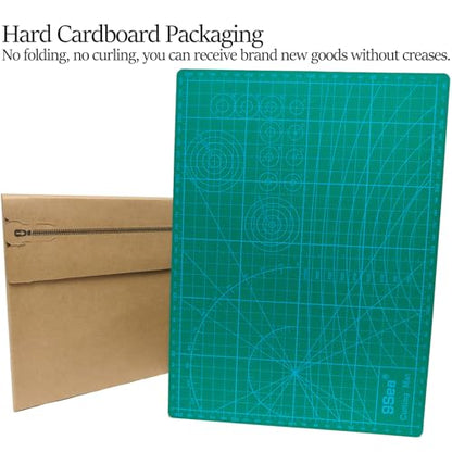 Self Healing Cutting Mat A2, 24 x 18 inch Green, Craft Cutting Board for Leather Crafts, Sewing, Quilting, Paper Cutting, 5-Ply Double Sided Rotary Cutter Mat, Ships Flat Not Folded - size: 23.6"L x 17.7"W