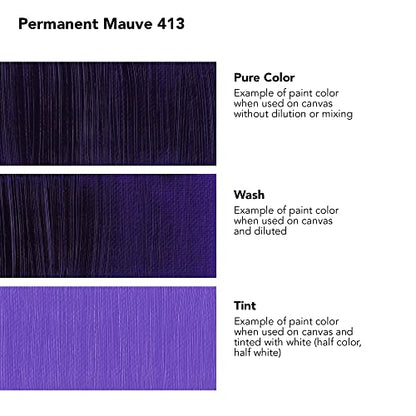 Daler Rowney Georgian Oil Paint Permanent Mauve 38ml Tube - Art Paints for Canvas Paper and More - Oil Painting Supplies for Artists and Students - Artist Oil Paint for Any Skill Set