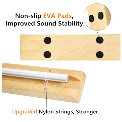 Meditation Chime C-Tone Chime Wooden Hand-held Chimes for Classroom Management, Yoga, Meeting and Sound Therapy, Chime Mallet Included 110801-NEW - size: C-tone