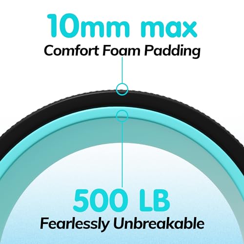 4 Pack Back Roller- Yoga Wheel for Back Pain Reliefn & Stretching, Back Wheel for Deep Tissue Massage, Back Stretcher for Physical Therapy & Exercise - color: Blue and Black