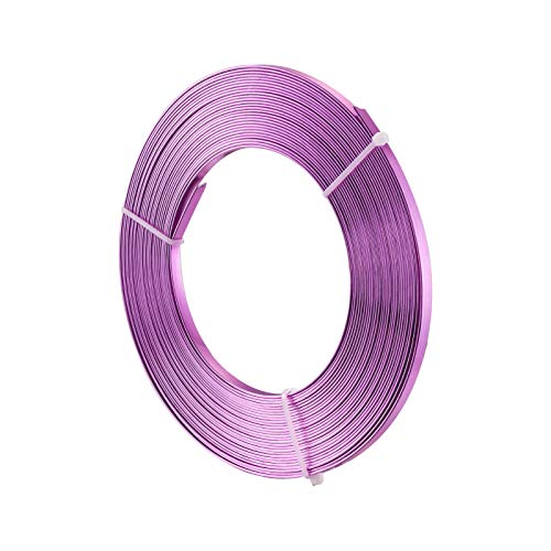 Fashewelry 32.8Ft 5mm Aluminum Flat Wire Solid Bendable Metal Craft Wire Strip for Bezel Sculpting Armature Jewelry Making Gem Metal Wrap, MediumOrchid - color: Flat-5mm-Medium Orchid
